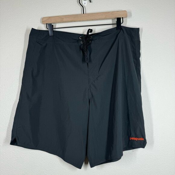 Patagonia Men's Light & Variable Board Shorts Swimming Suit Solid Black Size 36 - Picture 1 of 5